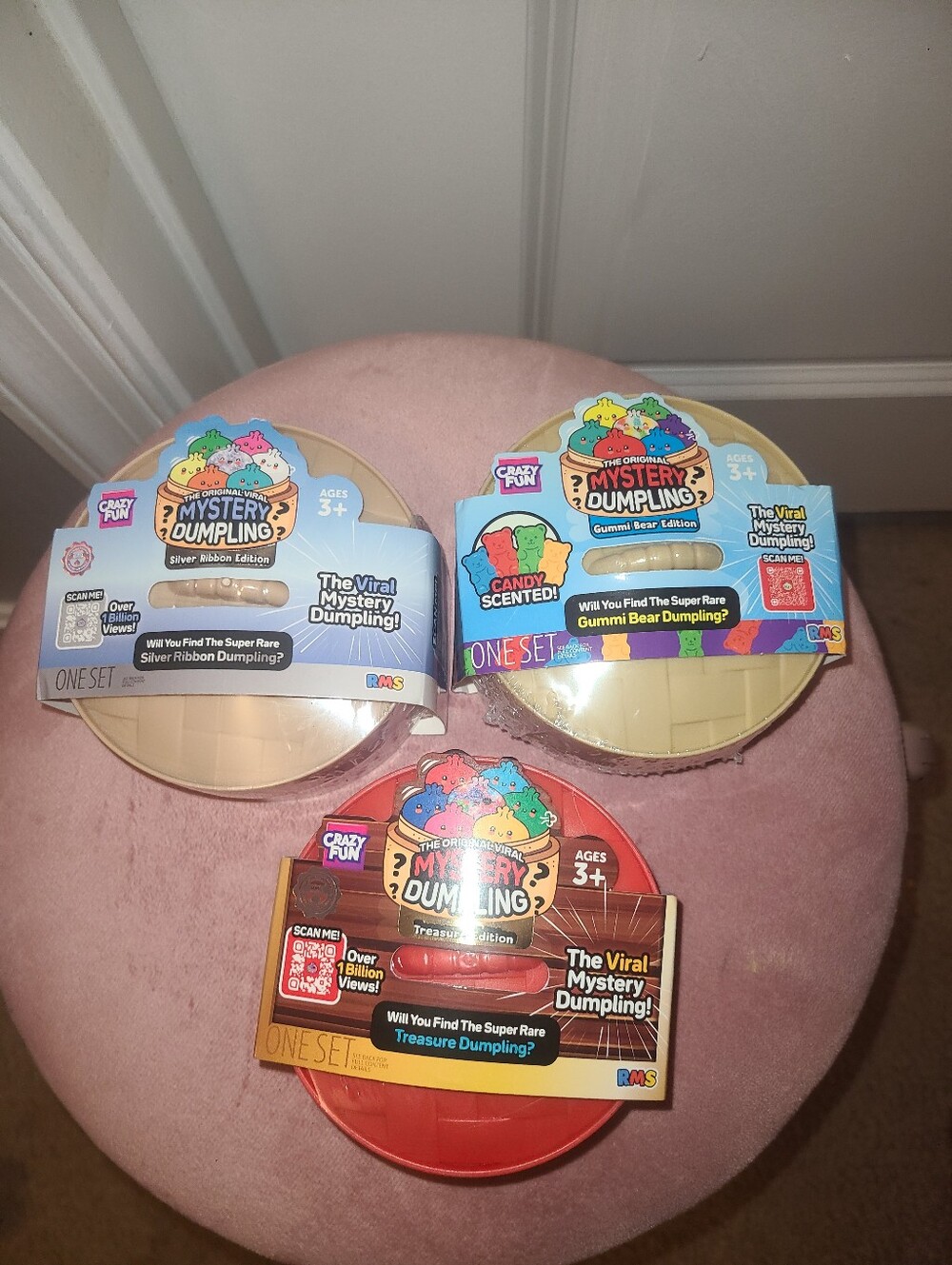 Unopened 3x Viral Mystery Treasure, Gummi, Silver Ribbon, Authentic